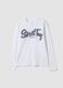 White organic cotton T-shirt with &ldquo;Street Tag&rdquo; print for boys_3