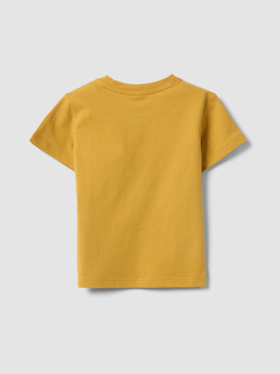 Yellow short-sleeved pure cotton T-shirt_1