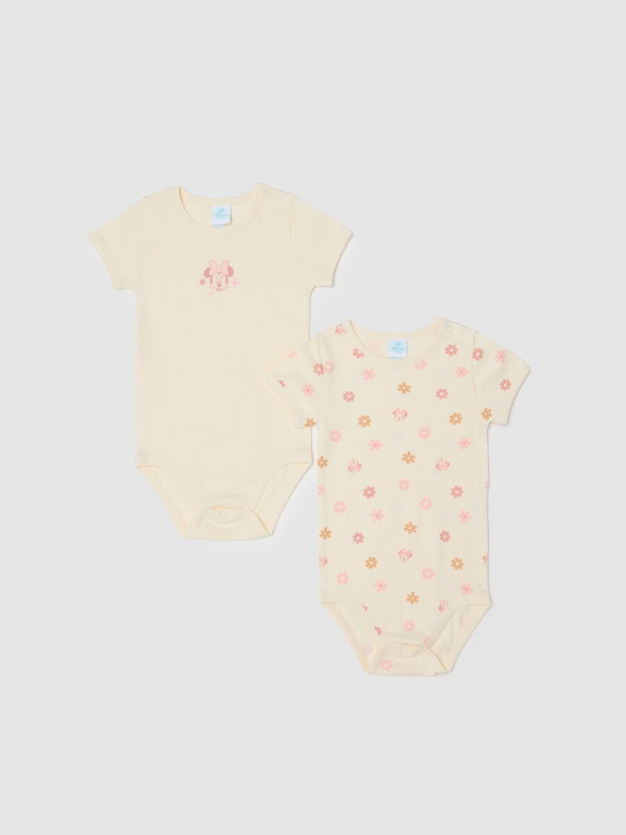 Multicolour pure cotton bodysuit twin pack for newborn girls_0