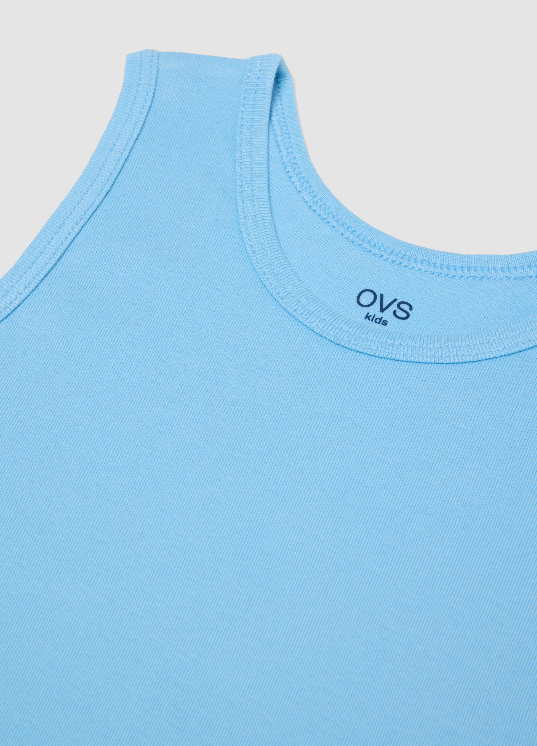 2-pack of multicolour boys' vests in pure organic cotton, regular fit