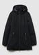 Black padded jacket regular fit with zip and hood_4