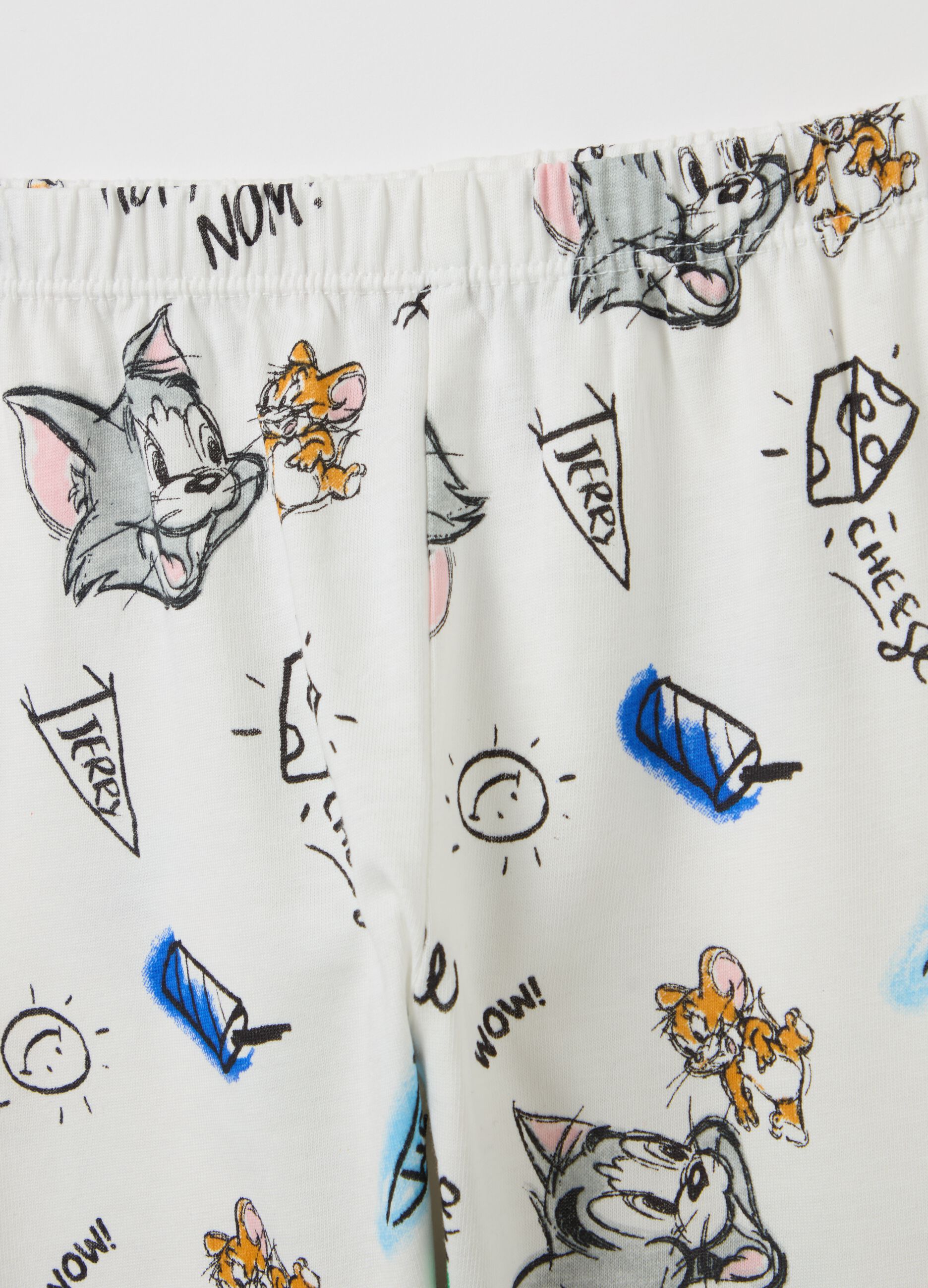 Pigiama in cotone stampa Tom & Jerry 