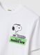 T-shirt in puro cotone bianco regular fit con stampa Snoopy_5