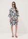 Multicolour floral print oversized stretch cotton dress_1