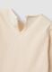 Beige pure organic cotton T-shirt with teddy bear print for baby girl_3