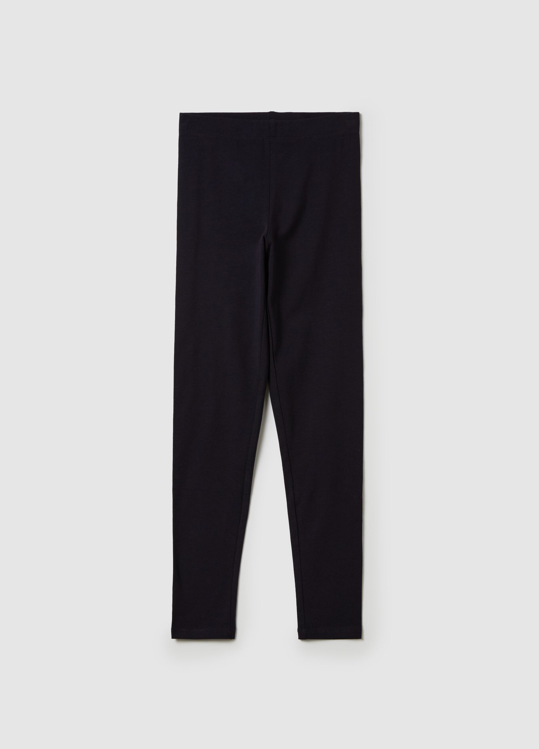 Solid colour stretch leggings