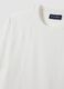 T-shirt bianca in jersey di puro cotone con girocollo relaxed fit_5