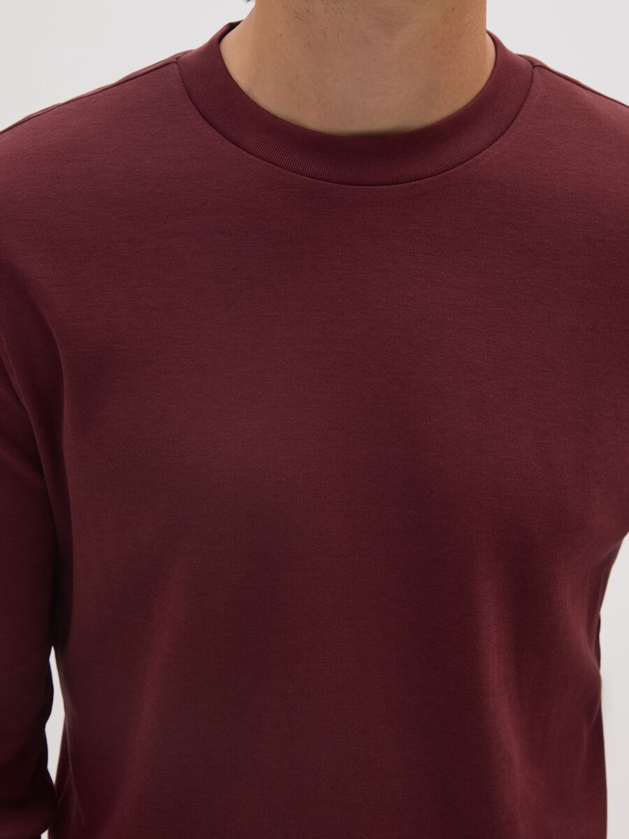 Maglia a maniche lunghe da ragazzo in puro cotone rosa _3