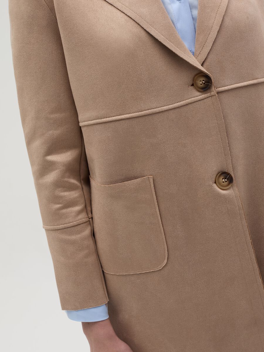 Long suede jacket with buttons_2