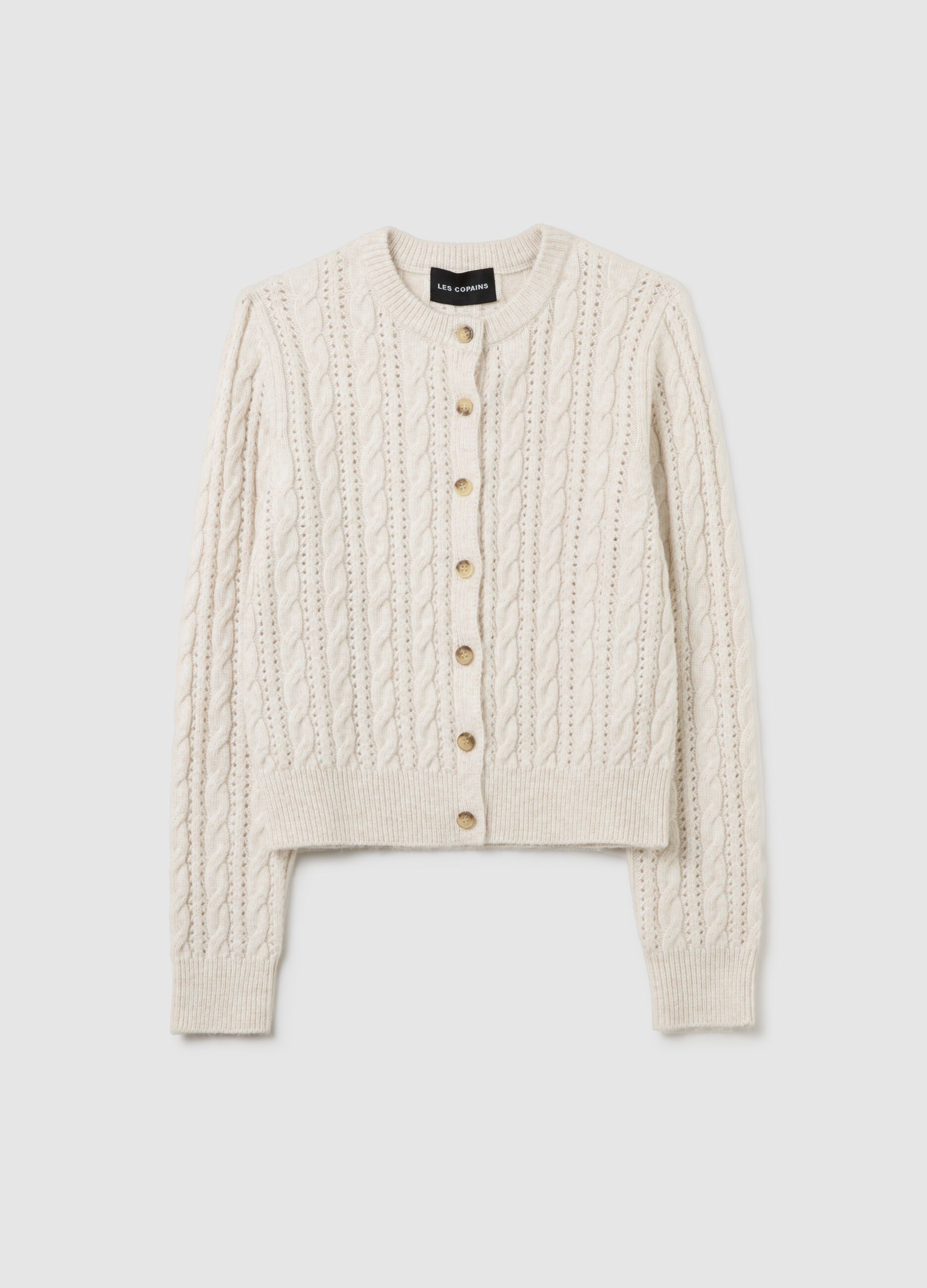 Beige Regular Fit Cardigan