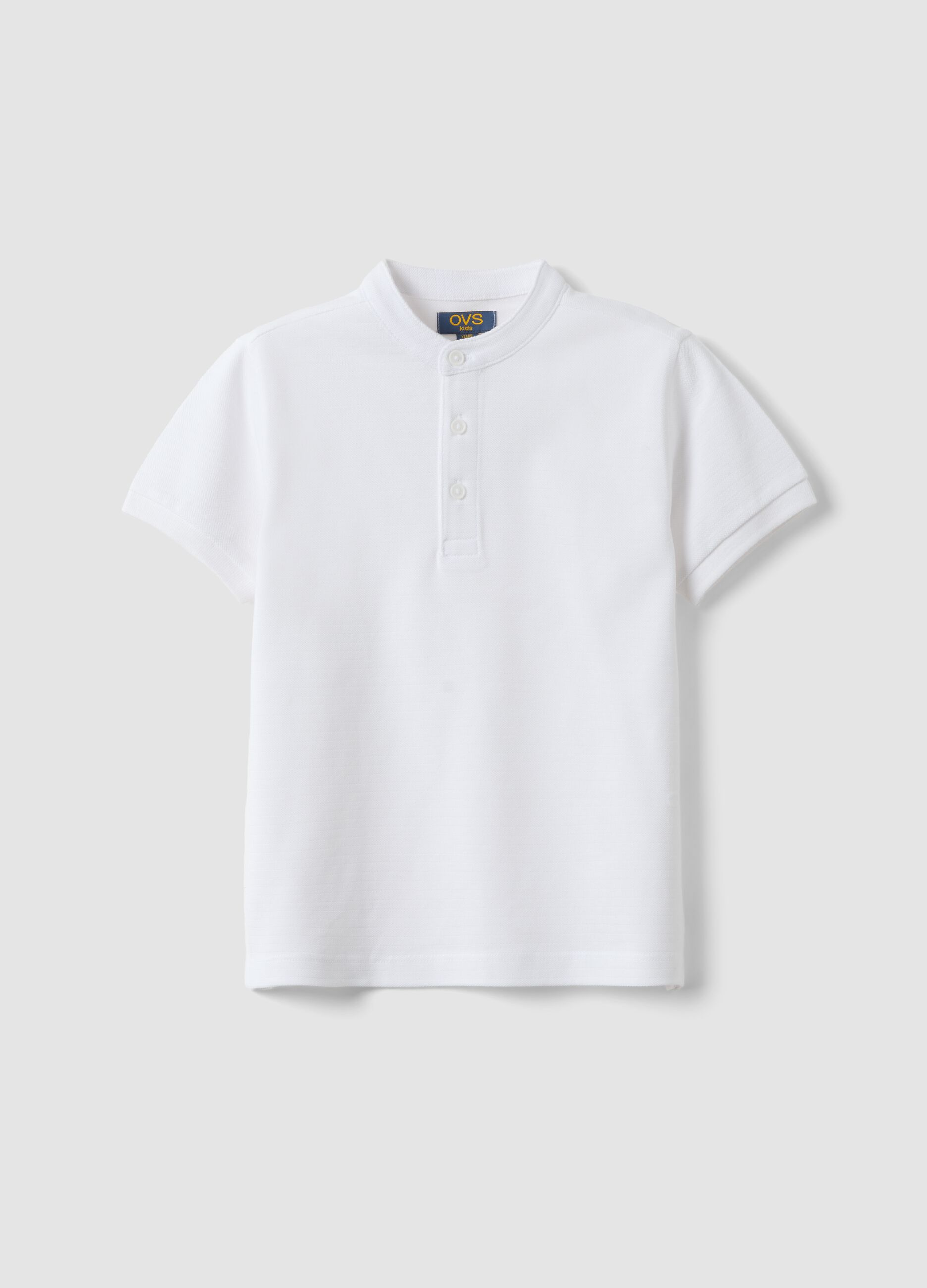 Children's Pure Cotton White Polo Shirt, Regular Fit