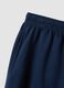 Blue cotton-blend shorts with elasticated waistband_1