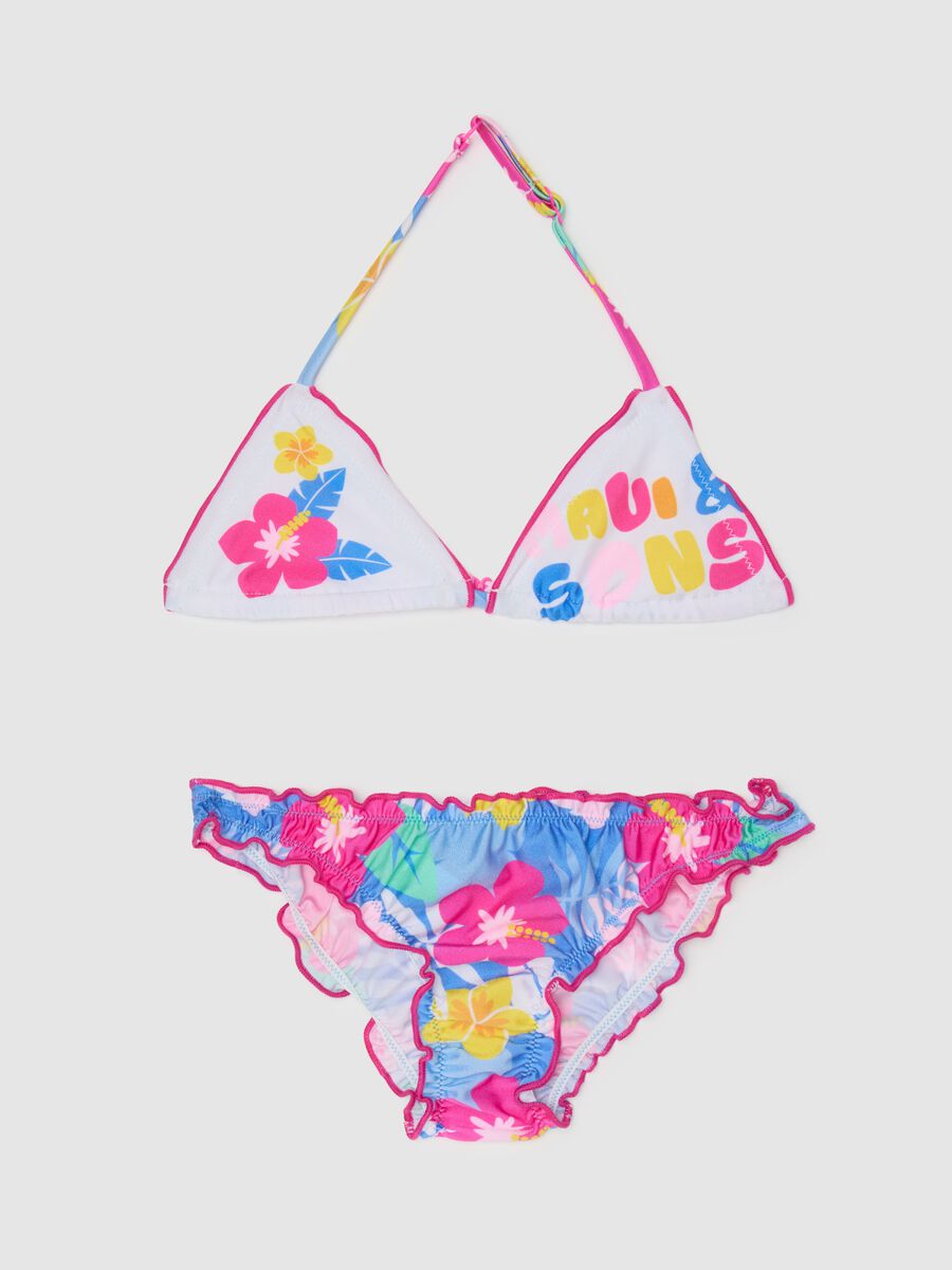 Girls' multicoloured stretch blend bikini_0