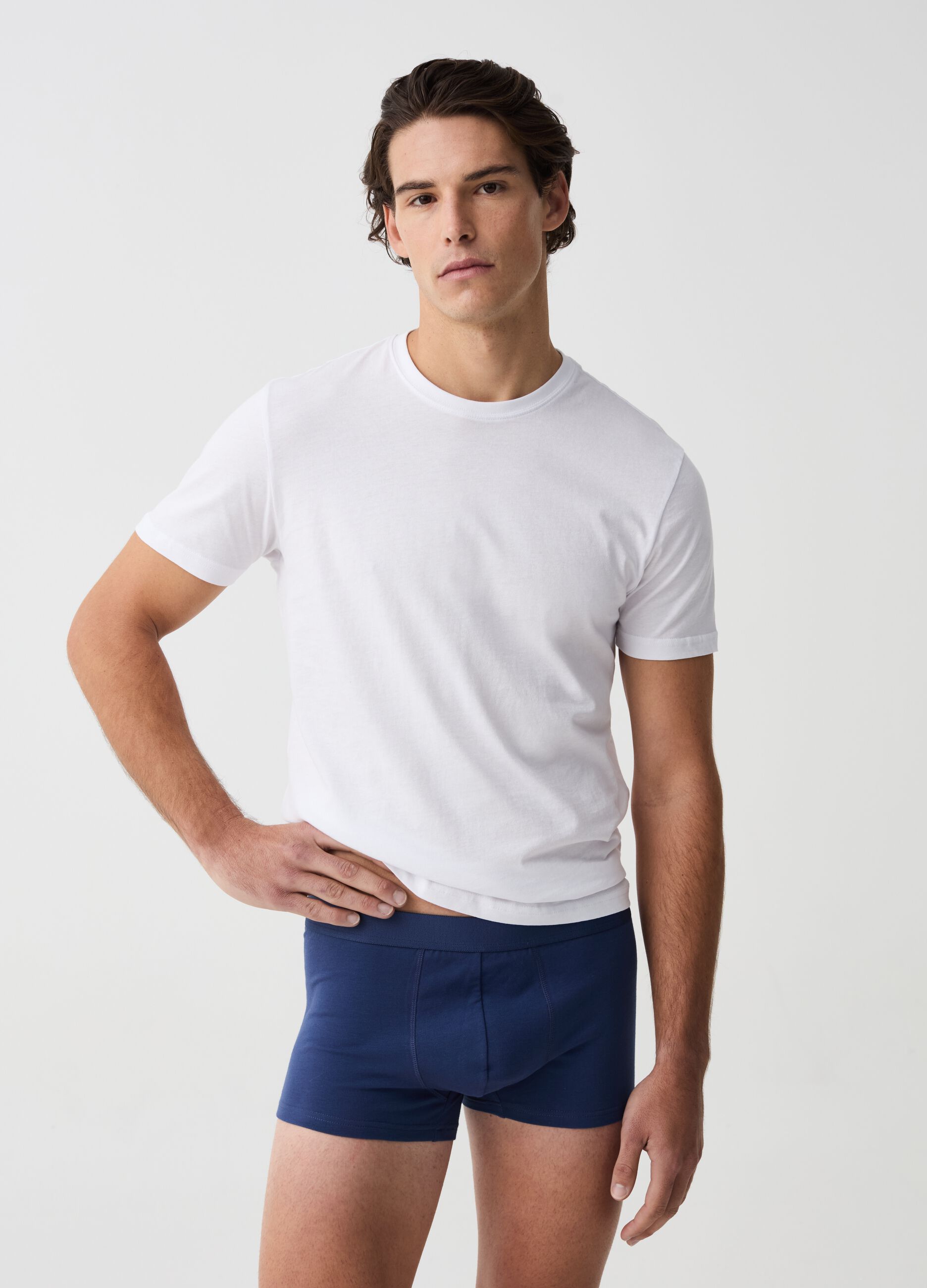 Ovs Tripack boxer in cotone bio stretch fantasia