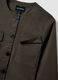 Regular fit green pure cotton jacket with buttons and front pockets_5