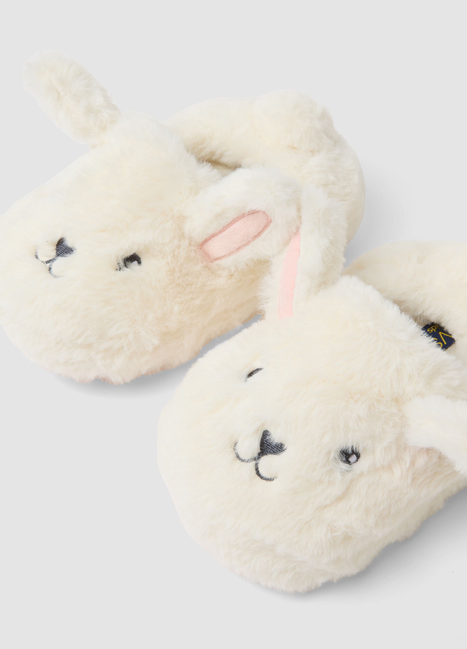 White bunny slippers for girls