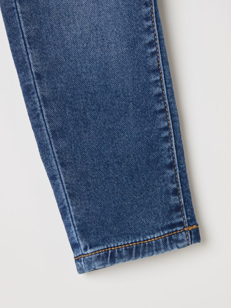 Denim joggers with drawstring_3