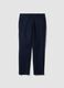 Blue slim-fit chino trousers in lyocell and stretch cotton_0