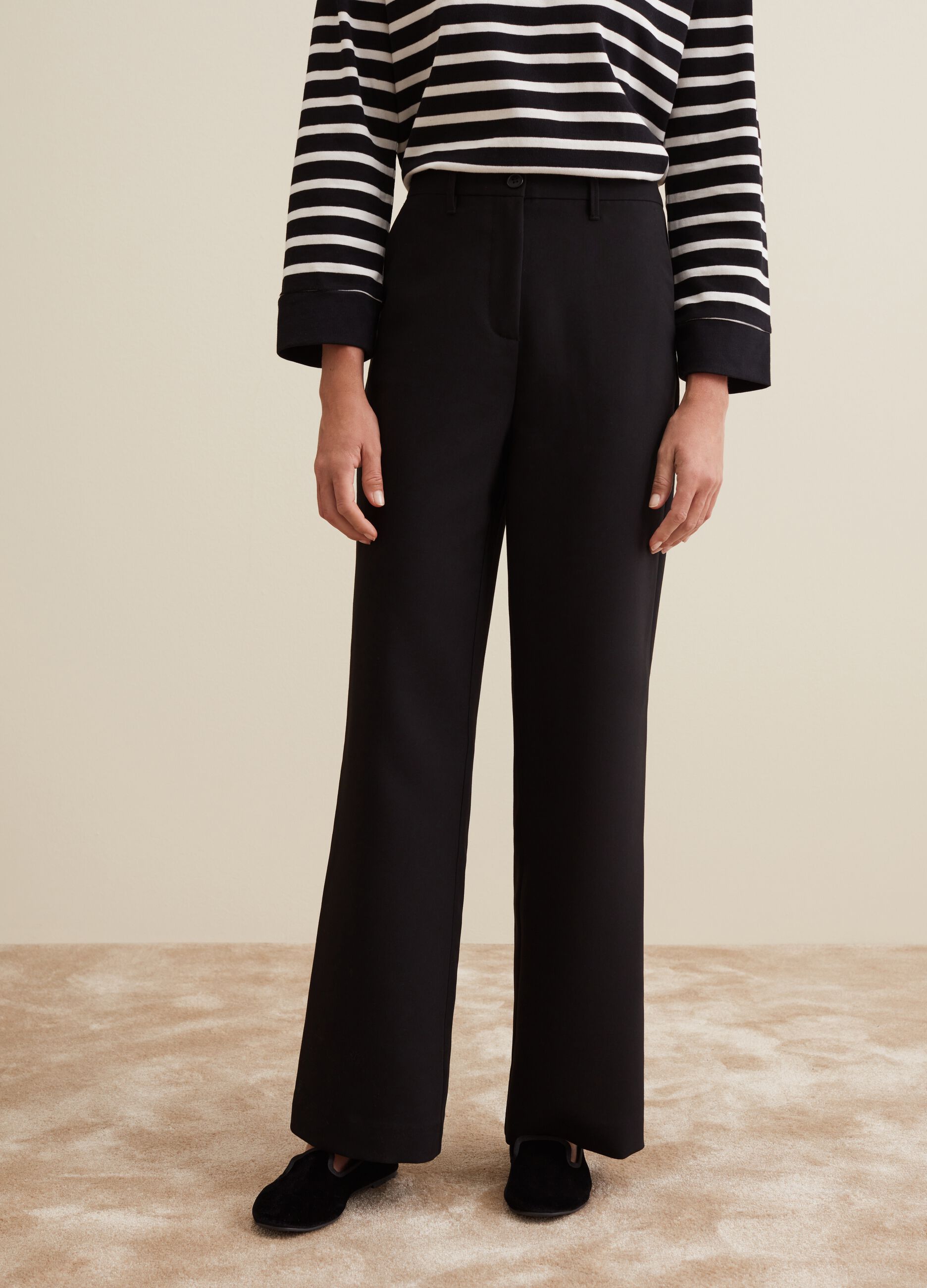 Pantalone wide leg stretch