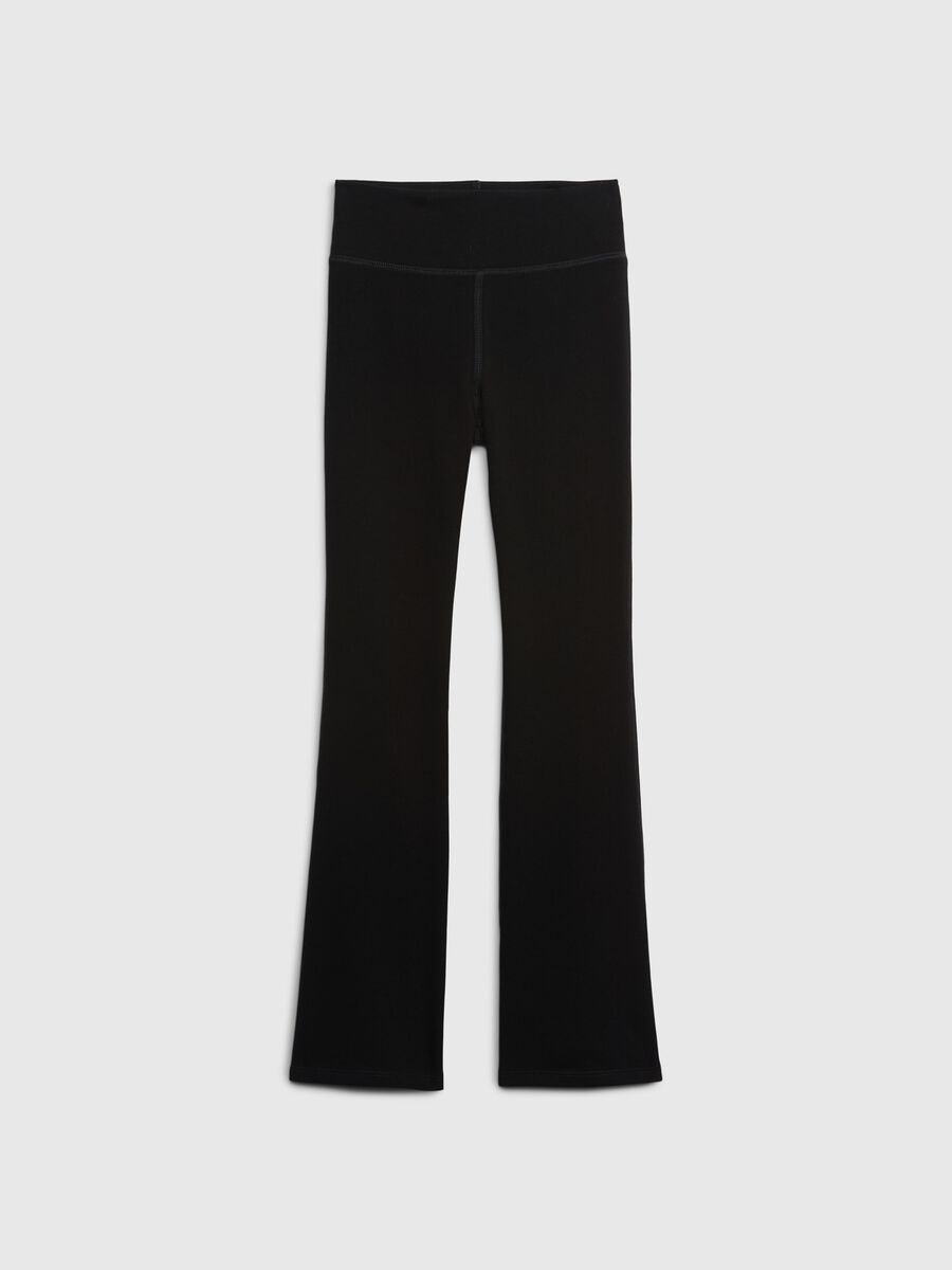 Flare-fit leggings in stretch organic cotton_0
