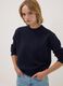 Blue crew-neck jumper in stretch wool_2