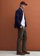 Green regular-fit ribbed stretch-cotton chinos_0