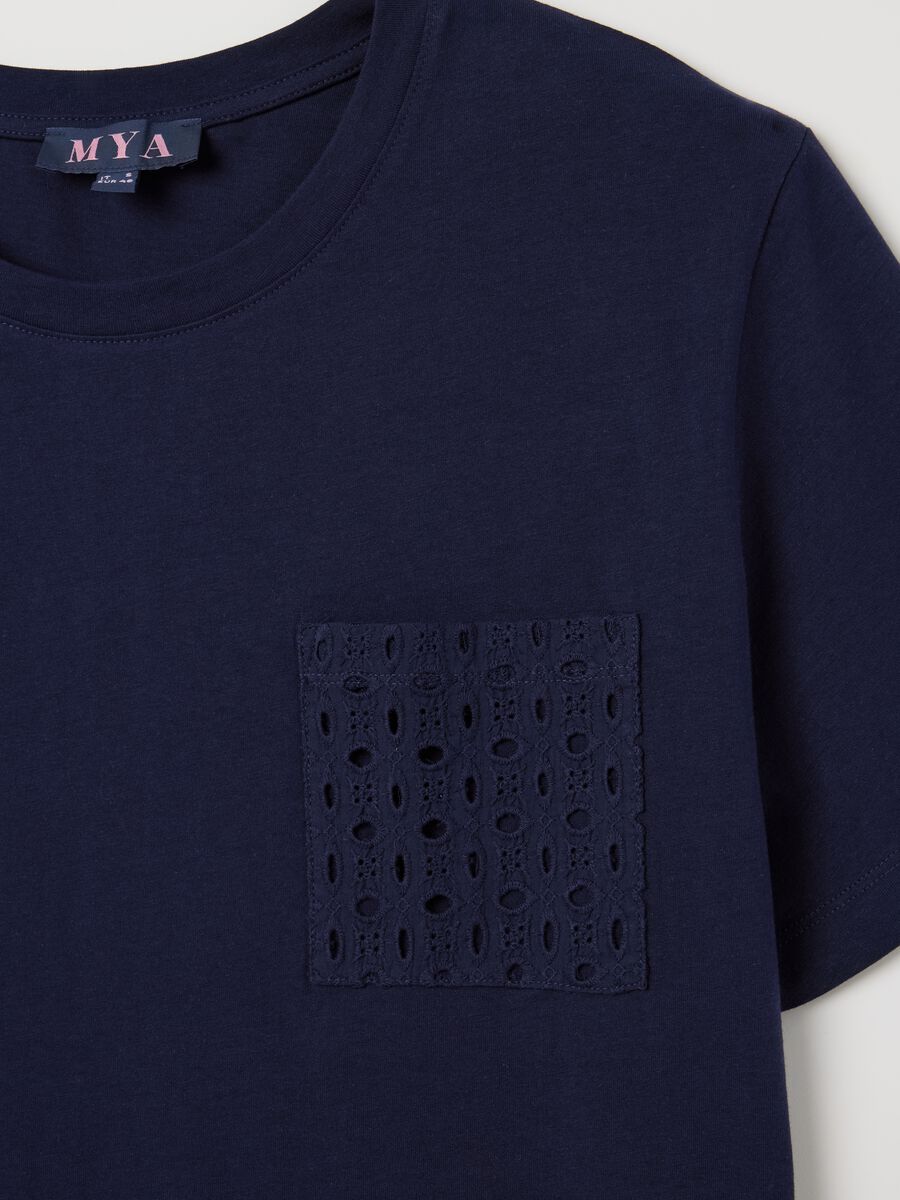 Mya Blue Cotton T-shirt_5