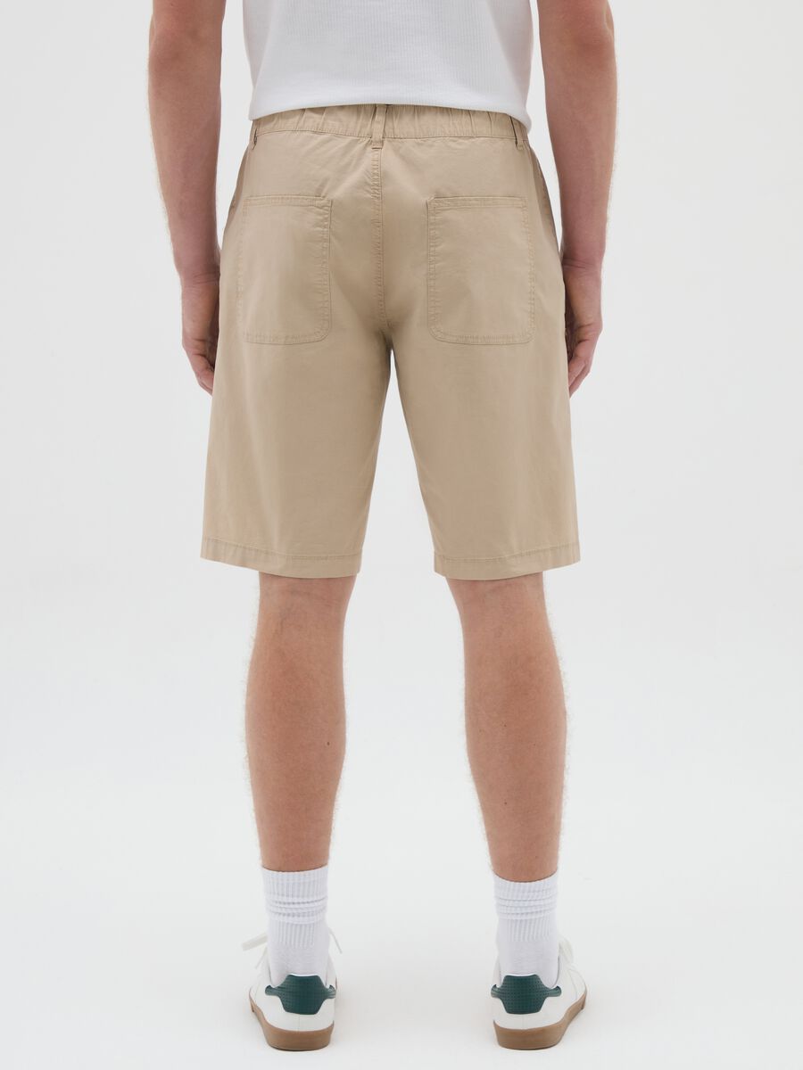 Men's green cotton regular fit shorts_3