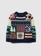 Multicolour kids' jumper regular fit with jacquard design_4