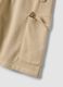 Beige cotton-blend cargo bermuda shorts_1