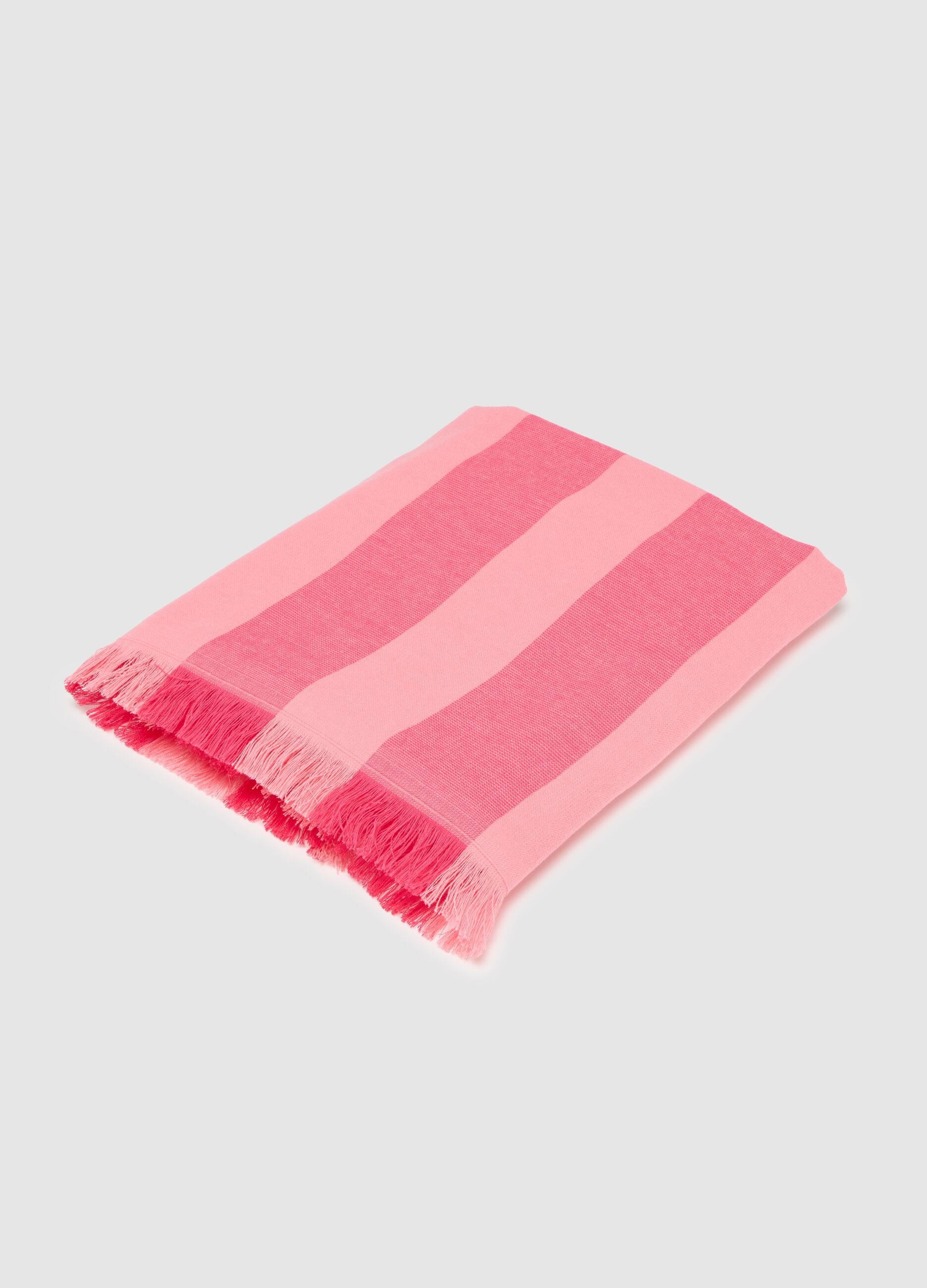Women's Scarf in Pure Pink and Fuchsia Cotton