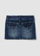 Blue stretch cotton denim mini skirt_2