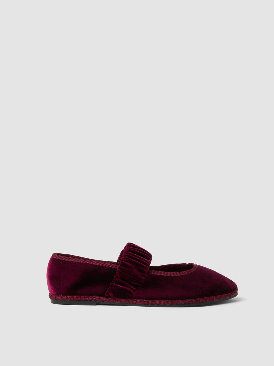 Classic purple furlane with gathered strap_0