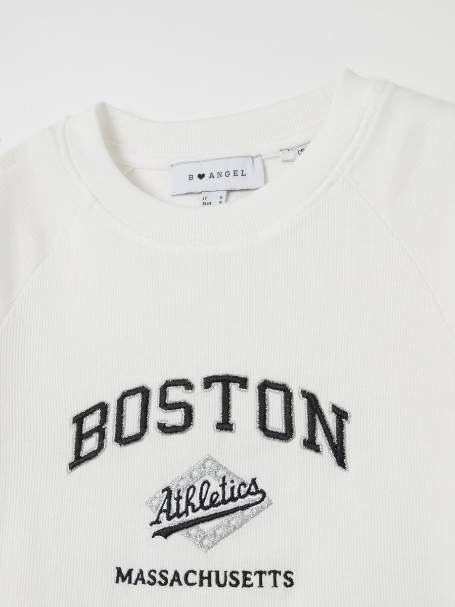 Ribbed crop T-shirt with embroidery_5