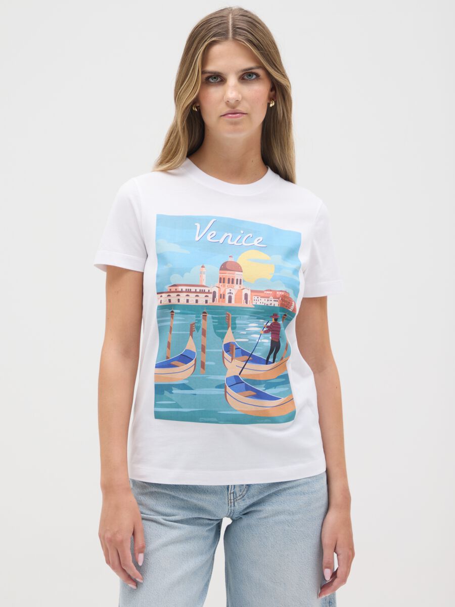 Women's pure cotton white T-shirt_0
