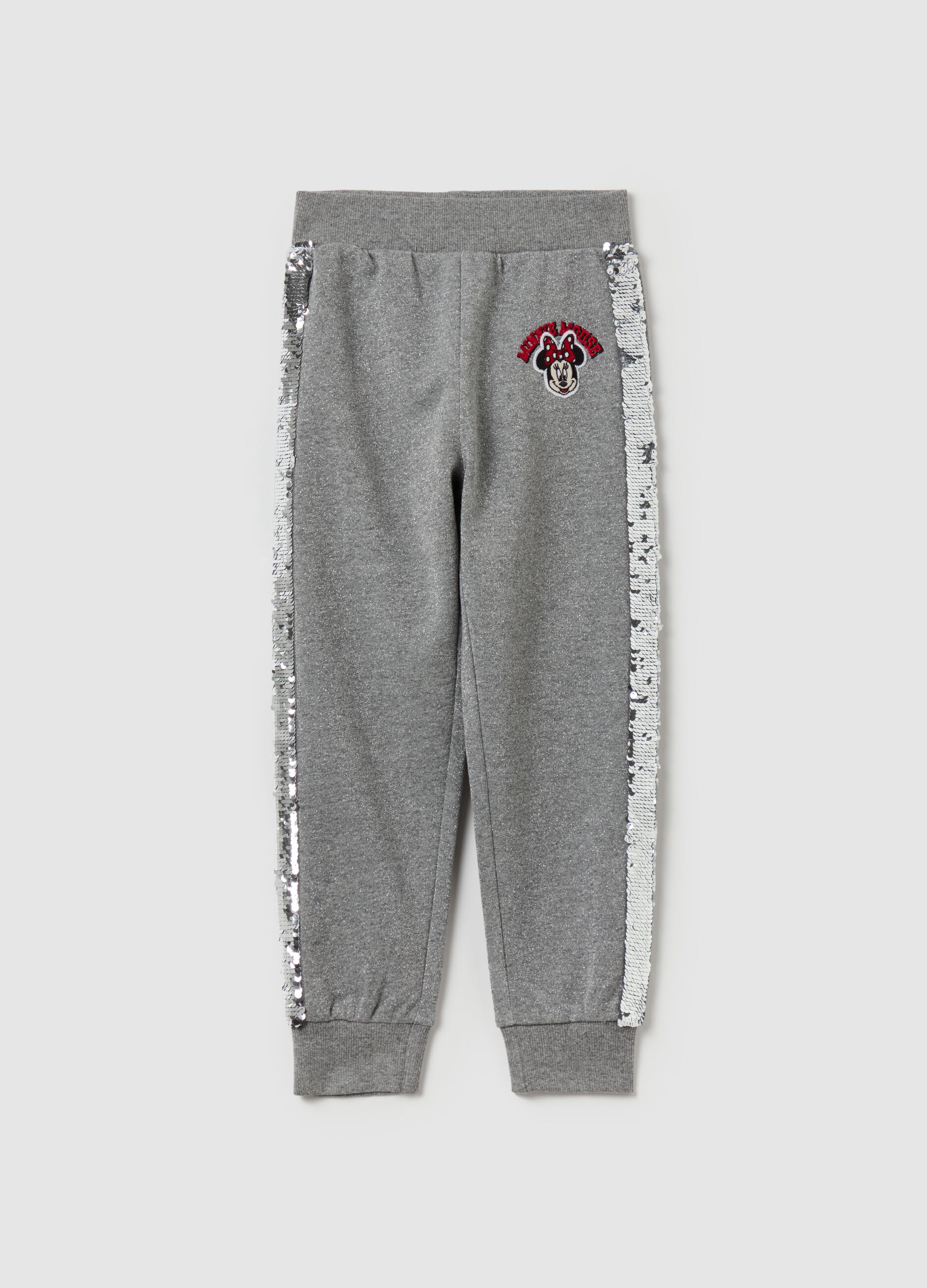 Joggers with lurex and Minnie Mouse sequins