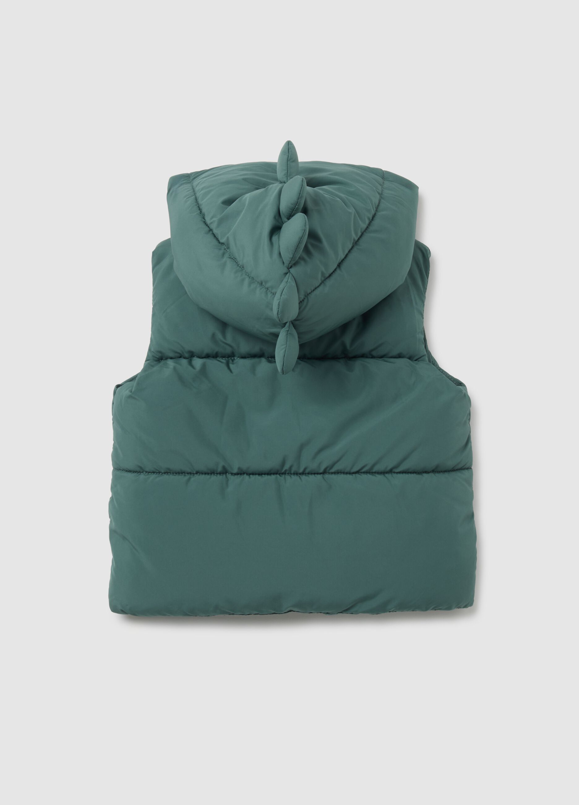 Regular fit green children's gilet