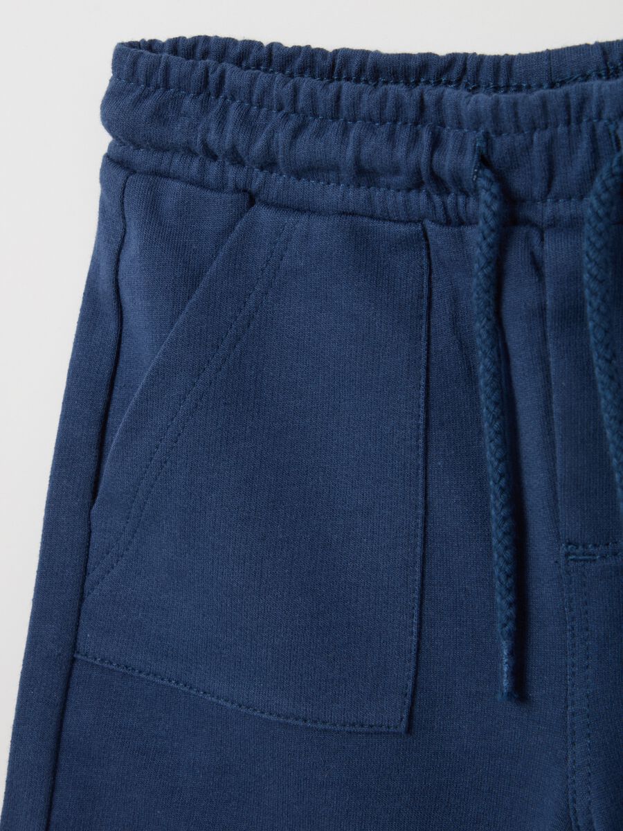 Bermuda shorts in French terry with drawstring_2