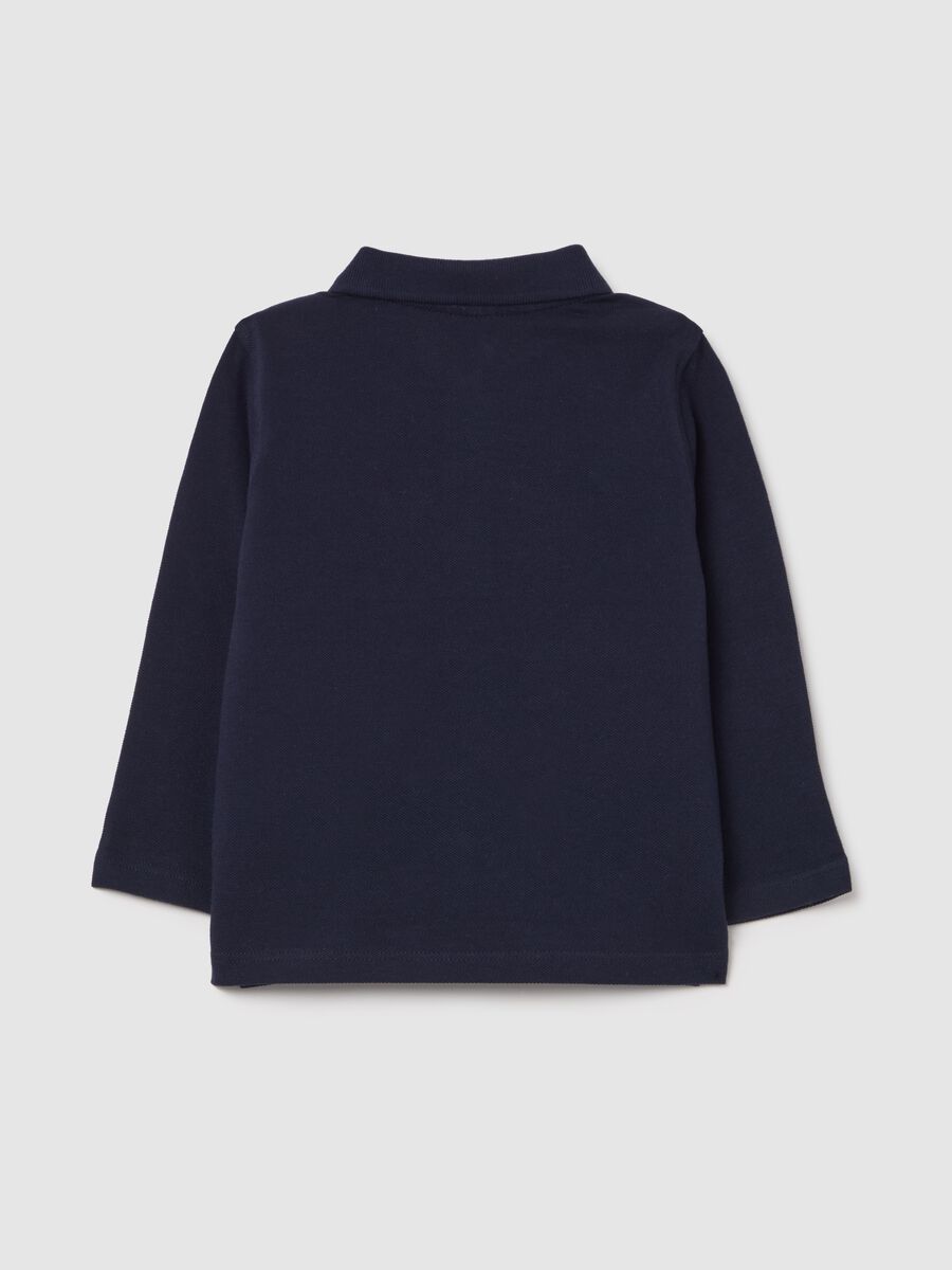 Long-sleeved polo shirt in piquet_1