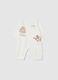 White cotton baby romper with characters_0