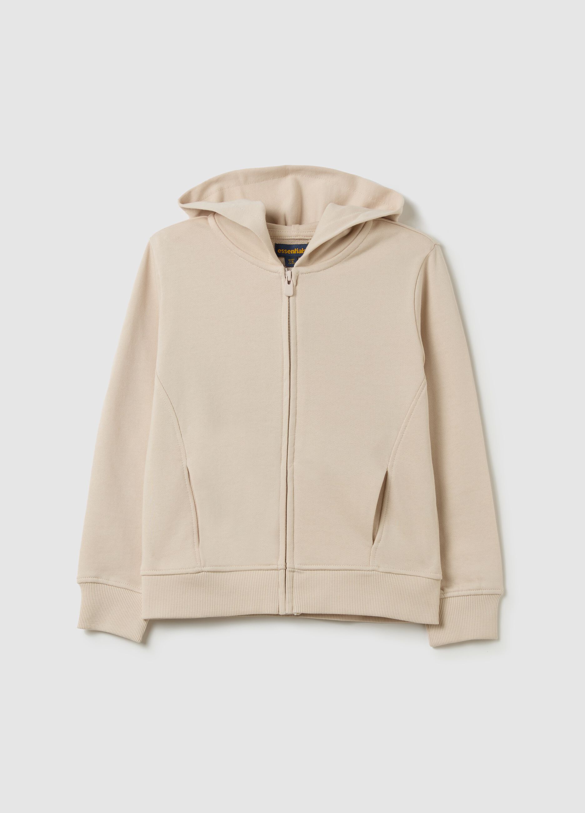 French terry full-zip hoodie