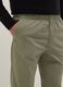 Green chino trousers in pure beige cotton regular fit_3