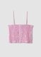 Pink pure cotton tank top with thin straps_4