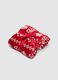 Red blanket with Christmas motif_0