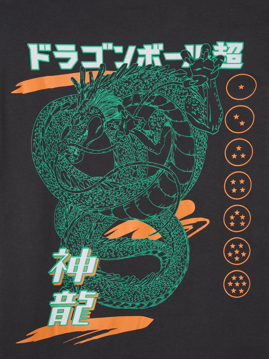 Grey T-shirt with Super Shenron print_5