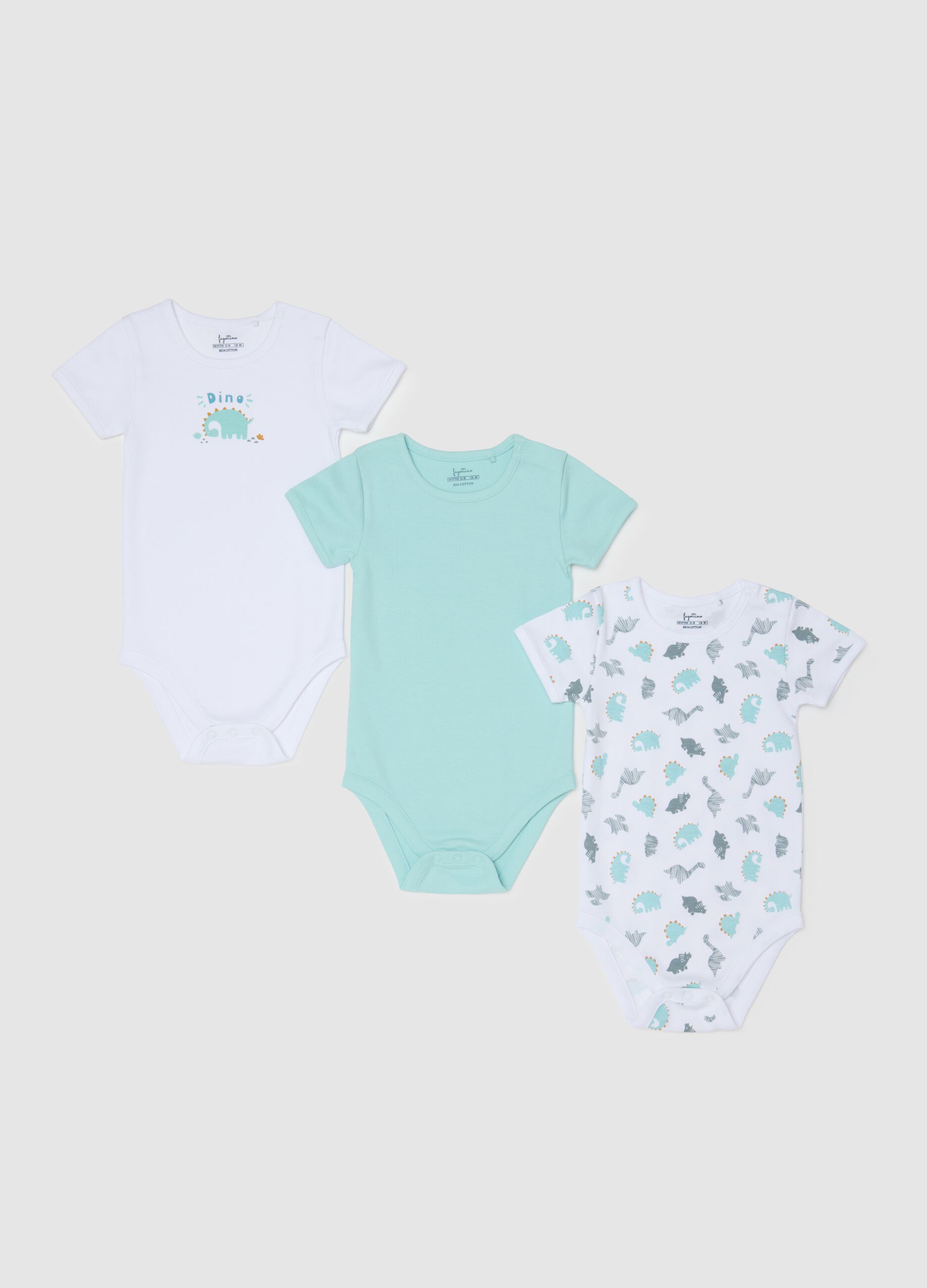 Baby's Multicolour Pure Cotton Bodysuit Set