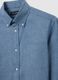 Pure cotton blue flannel regular fit shirt_5