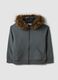 Grey marl stretch sweatshirt with crew neck, relaxed fit_0