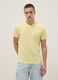 Yellow regular fit short sleeve pure cotton T-shirt_0