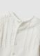 White organic cotton baby sleepsuit with cable knit detail_2